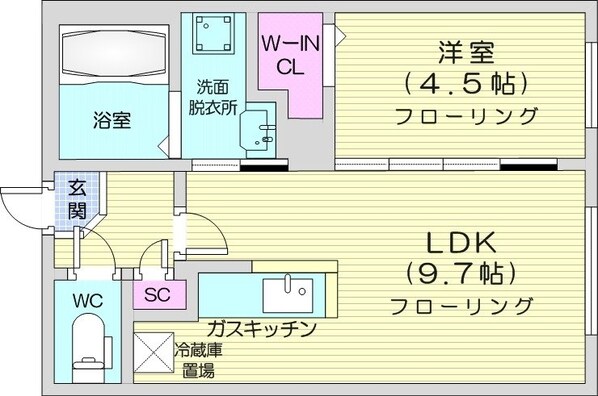 中島公園駅 徒歩6分 3階の物件間取画像